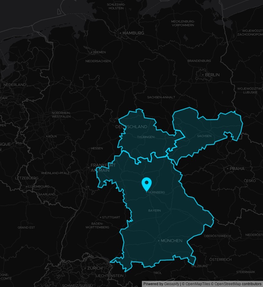 Berner+Straller coverage in Bavaria, Saxony and Thuringia